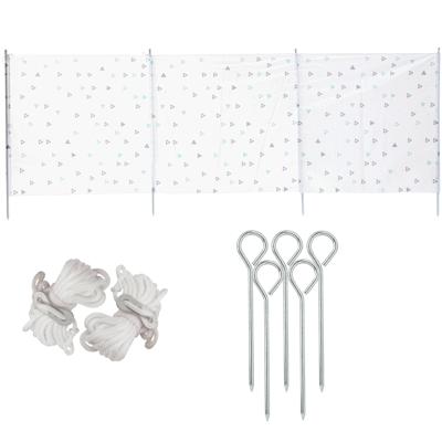 Strand/camping windscherm met 10x grondpennen en 8x Scheerlijnen Strand/camping windscherm met 10x grondpennen en 8x Scheerlijnen