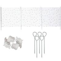 Strand/camping windscherm met 10x grondpennen en 8x Scheerlijnen