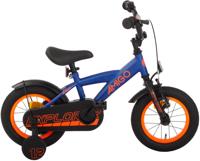 AMIGO Explorer 12 Inch Jongens Terugtraprem Blauw/Oranje