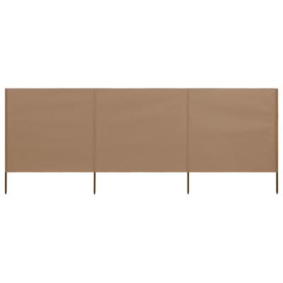 VidaXL Windscherm 3-panelen 400x160 cm stof taupe