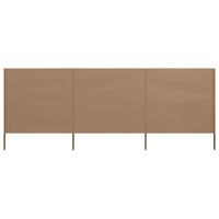 VidaXL Windscherm 3-panelen 400x160 cm stof taupe