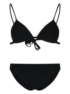 Jil Sander bikini à logo brodé - Noir