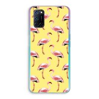Flamingo's geel: Oppo A92 Transparant Hoesje