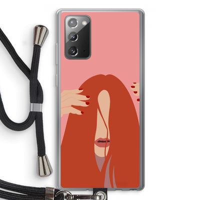 Woke up like this: Samsung Galaxy Note 20 / Note 20 5G Transparant Hoesje met koord