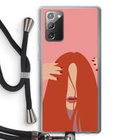 Woke up like this: Samsung Galaxy Note 20 / Note 20 5G Transparant Hoesje met koord