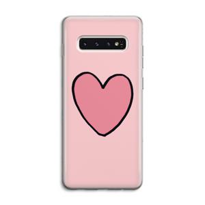 Hartje: Samsung Galaxy S10 4G Transparant Hoesje