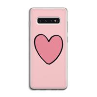 Hartje: Samsung Galaxy S10 4G Transparant Hoesje - thumbnail