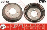 Trw Remtrommel DB4038 - thumbnail