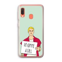 Gimme a call: Samsung Galaxy A20e Transparant Hoesje