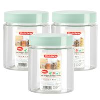 Voorraadpot/bewaarpot - 6x - 600 ml - kunststof - mint groen - B10 x H12 cm