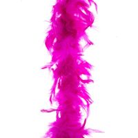 Carnaval verkleed veren Boa kleur fuchsia roze 2 meter   -