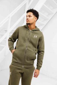 Under Armour Icon Fleece Full-Zip Hoodie Heren Donkergroen - Maat S - Kleur: Donkergroen | Soccerfanshop
