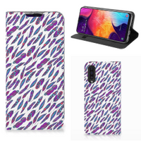 Samsung Galaxy A50 Hoesje met Magneet Feathers Color