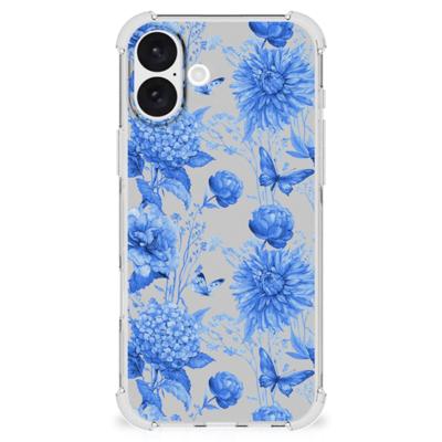 Case voor iPhone 16 Plus Flowers Blue