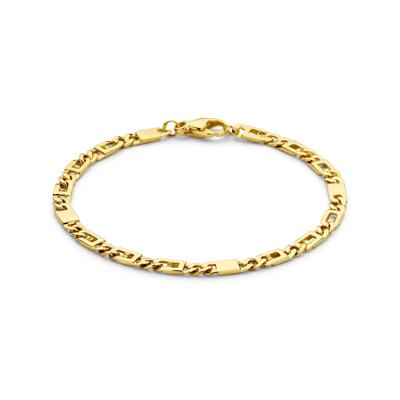 14k Geelgouden Armband met Schakelbreedte van 4,7 mm - Luxe en Comfort