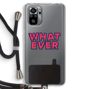 Whatever: Xiaomi Redmi Note 10S Transparant Hoesje met koord
