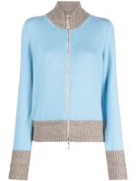 Barrie two-tone cashmere cardigan - Bleu