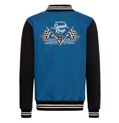King Kerosin Speed King College Jacket Smoke Blue -XL