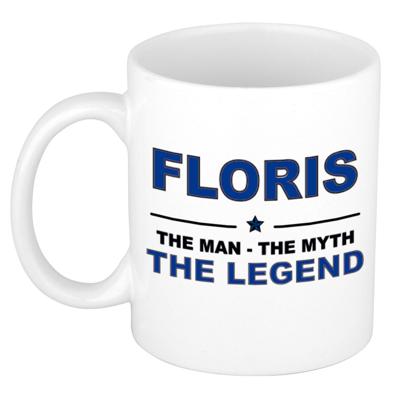 Floris cadeau mok - man myth legend - naam koffiemok - 300 ml - collega - vaderdag