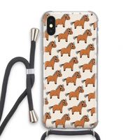 Pony: iPhone XS Transparant Hoesje met koord