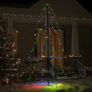 VidaXL Kegelkerstboom 300 led&apos;s binnen en buiten 120x220 cm