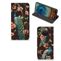 Nokia X20 | X10 | Hoesje maken | Pauw met Bloemen