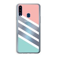 Strepen pastel: Samsung Galaxy A20s Transparant Hoesje