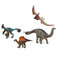 Speelgoed dino dieren figuren 4x stuks dinosaurussen   -