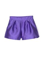 Douuod Kids short court en satin à design plissé - Violet