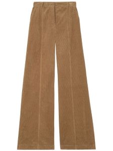 Burberry pantalon ample en velours côtelé - Marron