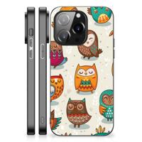iPhone 14 Pro Dierenprint Telefoonhoesje Vrolijke Uilen