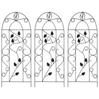 VidaXL Plantenklimrekken 3 st 40x100 cm ijzer zwart