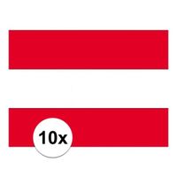 10x stuks Stickertjes van vlag van Oostenrijk   -
