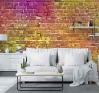 Modern kleurrijk baksteen kunstfotobehang