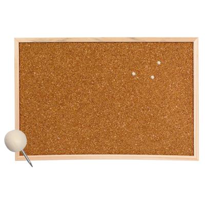 Prikbord van kurk - 60 x 45 cm - inclusief 25x houten bol punaises - memobord - thuis - kantoor