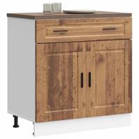 Keuken onderkast "Porto" bewerkt hout oud houtkleurig