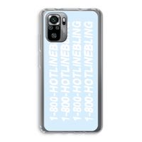 Hotline bling blue: Xiaomi Redmi Note 10S Transparant Hoesje