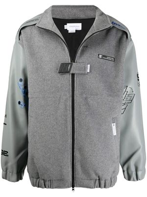 Xander Zhou veste zippée à col montant - Gris