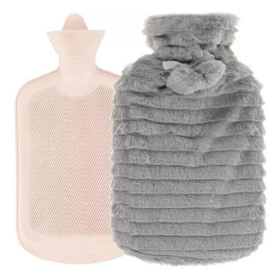 Ruhhy Kruik Lizzy - pluche/rubber - 2000ml - kruik met pluche hoes - winter kruiken