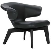 ClassiCon Munich fauteuil zwart onderstel, zwart leer