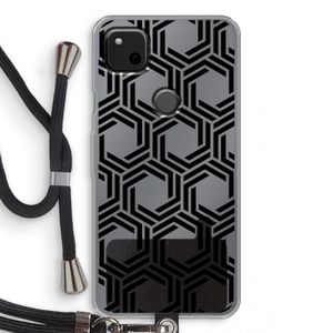 Geometrisch patroon: Pixel 4a Transparant Hoesje met koord