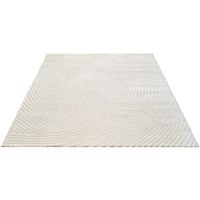 Vloerkleed Elio Japandi - Modern Design met Ronde Lijnen in Crème-120 x 170 cm
