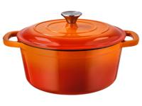 SILVERCREST Gietijzeren pan 26 cm 5,1 L (Oranje)