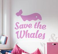 Muursticker Save the Whales