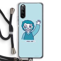 Zwaai: Sony Sony Xperia 10 III Transparant Hoesje met koord