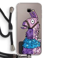 Lama: Samsung Galaxy J4 Plus Transparant Hoesje met koord