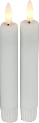 Led dinerkaars 2 st. dia. 2x15 cm wit - Decostar
