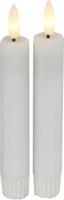 Led dinerkaars 2 st. dia. 2x15 cm wit - Decostar