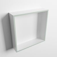 MONDIAZ EASY Nis 29,5x29,5cm in solid surface kleur Greey | Talc. 1 vak  geschikt voor in- of opbouw - thumbnail