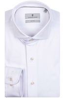 Thomas Maine Tailored Fit Jersey shirt wit, Effen - thumbnail